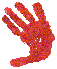 B Hand rot klein
